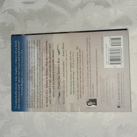 Sarah's Key by Tatiana De Rosnay - Picture 2 of 3